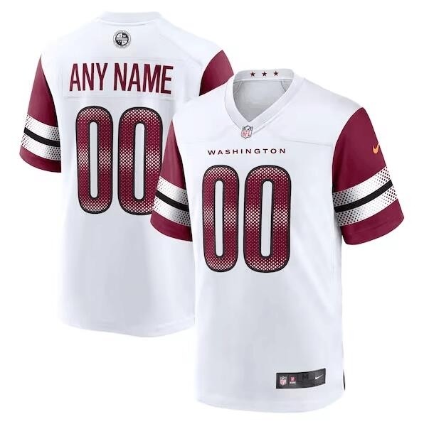 Men's Washington Commanders Active Player Custom White Stitched Game Jersey(Name and number remark in comment column)