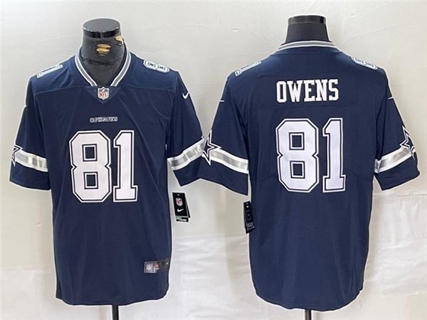 Men's Dallas Cowboys #81 Terrell Owens Blue Vapor Limited Jersey