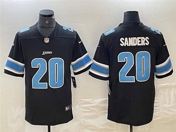 Men's Detroit Lions #20 Barry Sanders Black Vapor Limited Jersey