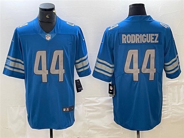 Men's Detroit Lions #44 Malcolm Rodriguez Blue Vapor Limited Jersey