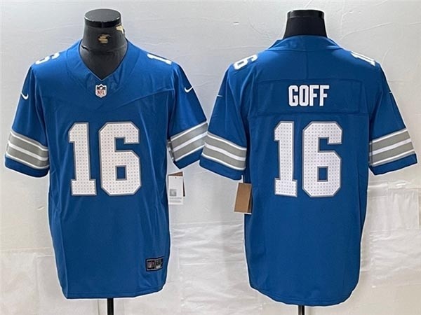 Men's Detroit Lions #16 Jared Goff 2024 Blue Vapor F.U.S.E. Limited Jersey