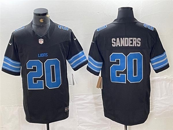 Men's Detroit Lions #20 Barry Sanders 2024 Black Vapor F.U.S.E. Limited Jersey