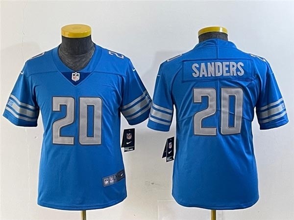 Youth Detroit Lions #20 Barry Sanders Blue Vapor Limited Jersey