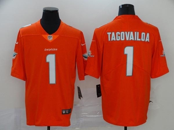 NFL Miami Dolphins Tagovailoa #1 orange Vapor Untouchable Limited Jersey