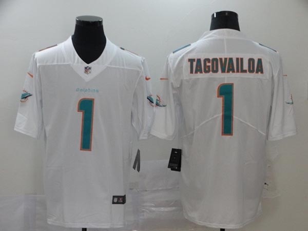 NFL Miami Dolphins Tagovailoa #1 white Vapor Untouchable Limited Jersey