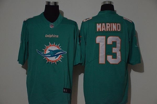 NFL Miami Dolphins Dan Marino #13 Green Team Big Logo Vapor Untouchable Limited Jersey