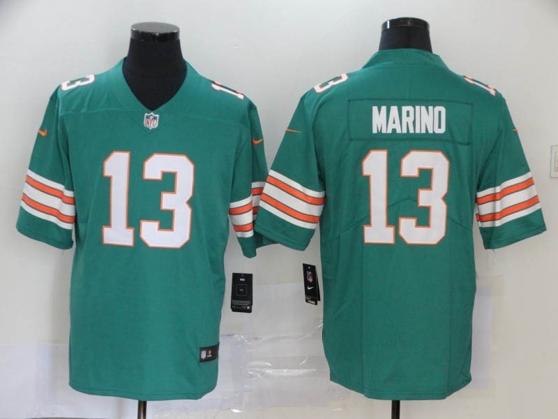 NFL Dolphins #13 Dan Marino Aqua Throwback Vapor Untouchable Limited Jersey