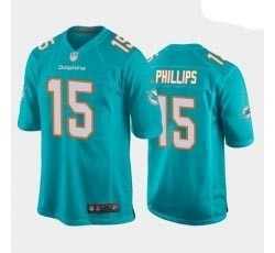 Men's Miami Dolphins #15 Jaelan Phillips Aqua 2021 NFL Draft Vapor Limited Jersey