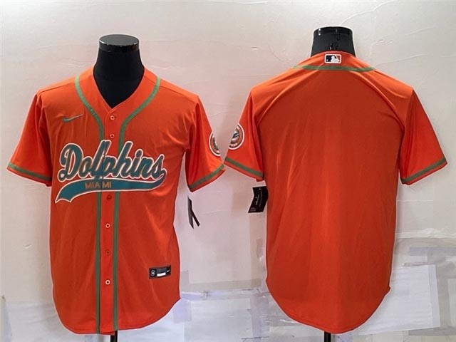 NFL Miami Dolphins Orange Baseball Cool Base Team Jersey