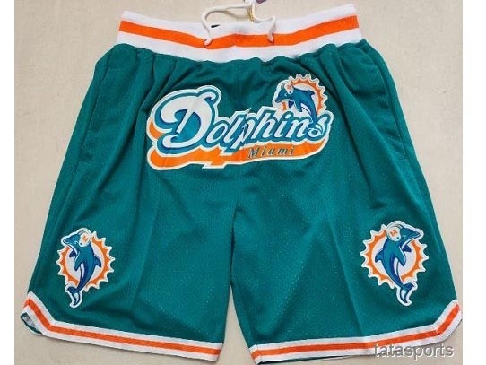 Miami Dolphins Just Don Dolphins Teal Football Shorts