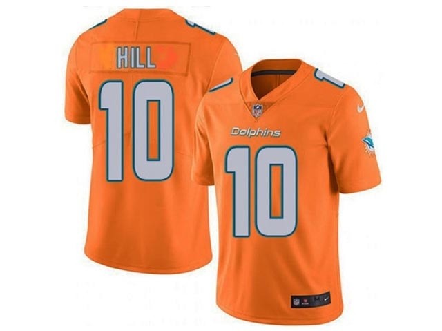 Men's Miami Dolphins #10 Tyreek Hill Orange Vapor Limited Jersey