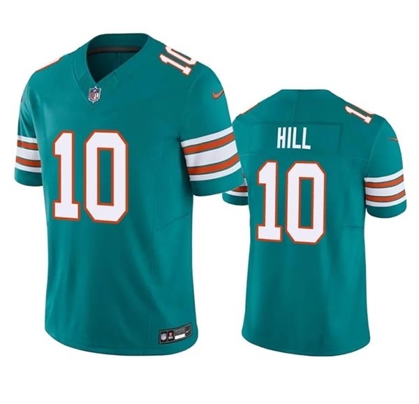 Men's Miami Dolphins #10 Tyreek Hill Aqua 2023 F.U.S.E Vapor Limited Stitched Football Jersey