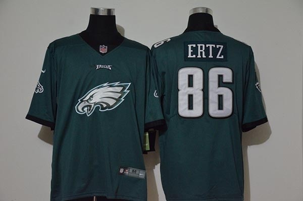 NFL Philadelphia Eagles Zach Ertz #86 Green Team Big Logo Vapor Untouchable Limited Jersey