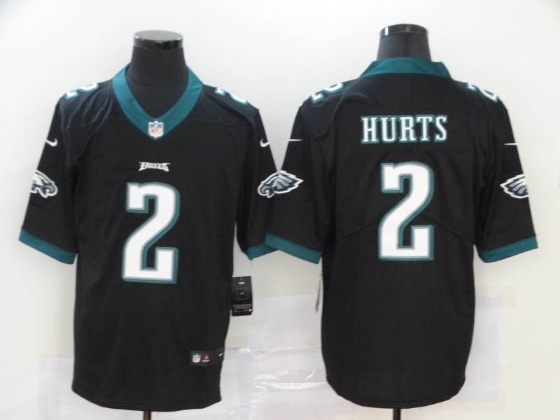 NFL Philadelphia Eagles #2 Jalen Hurts Black Vapor Untouchable Limited Jersey