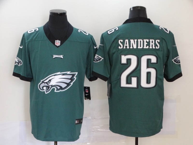 NFL Philadelphia Eagles #26 Miles Sanders Green Team Big Logo Vapor Untouchable Limited Jersey