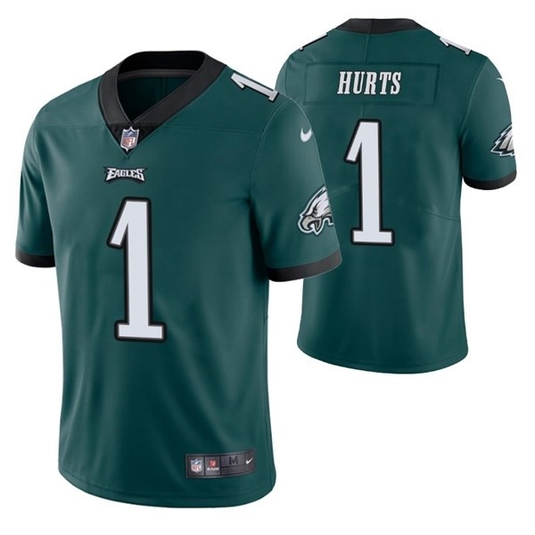 Nike Eagles #1 Jalen Hurts Green Men's Stitched NFL Vapor Untouchable Limited Jersey