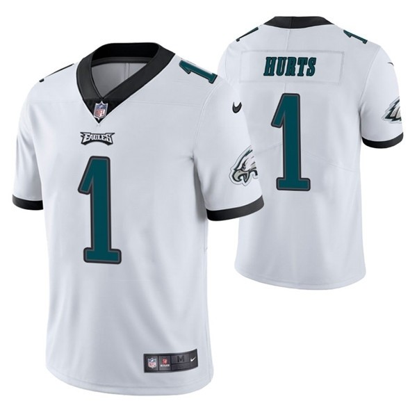 Nike Eagles #1 Jalen Hurts White Men's Stitched NFL Vapor Untouchable Limited Jersey