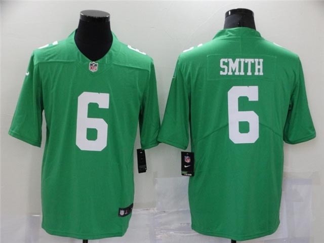 Philadelphia Eagles #6 DeVonta Smith Throwback Green Vapor Limited Jersey