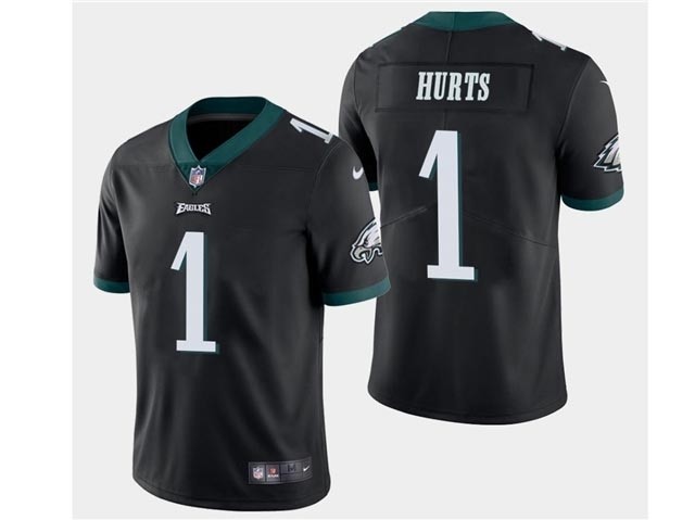 Philadelphia Eagles #1 Jalen Hurts Black Vapor Limited Jersey