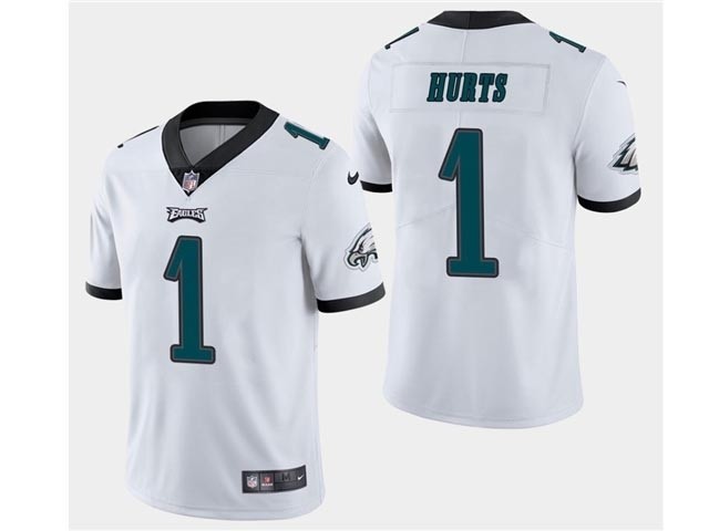 Philadelphia Eagles #1 Jalen Hurts White Vapor Limited Jersey