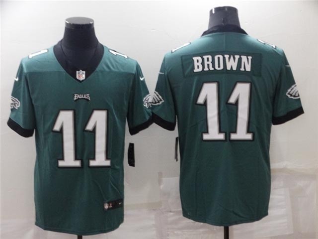 Philadelphia Eagles #11 A.J. Brown Green Vapor Limited Jersey