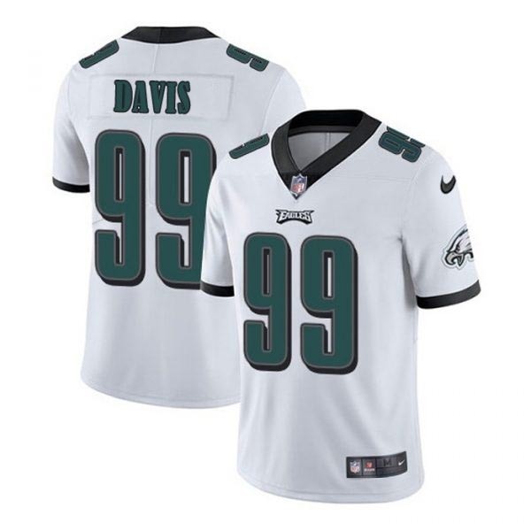 Men's Philadelphia Eagles #99 Jordan Davis White 2022 NFL Draft Vapor Untouchable Limited Jersey