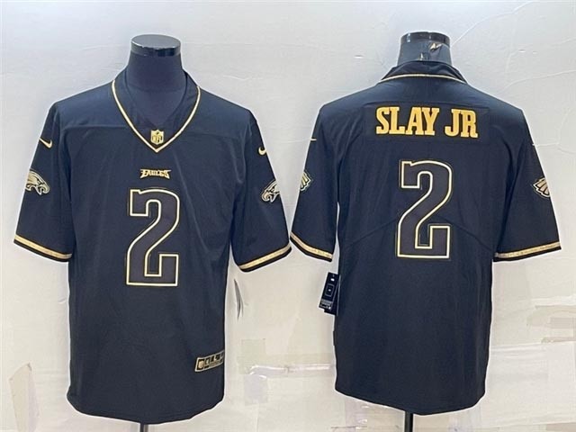 Men's Philadelphia Eagles #2 Darius Slay Jr Black Gold Vapor Limited Jersey