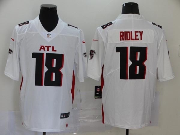 NFL Falcons Ridley #18 white ATL Jersey