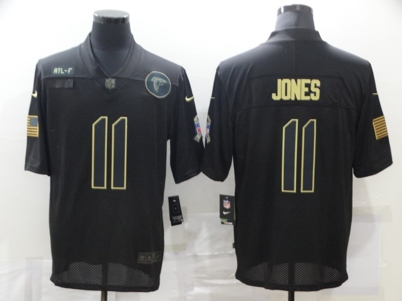 Nike Falcons #11 Julio Jones Black 2020 Salute To Service Limited Jersey