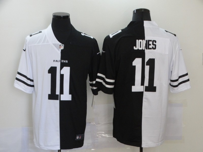 Nike Falcons #11 Julio Jones Black And White Split Vapor Untouchable Limited Jersey