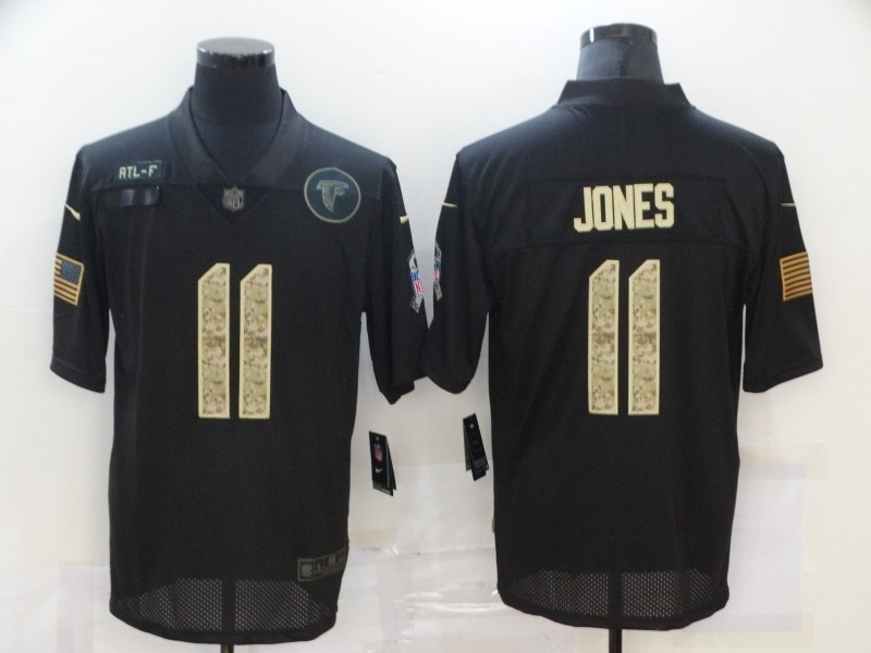 Nike Falcons #11 Julio Jones Black Camo 2020 Salute To Service Limited Jersey