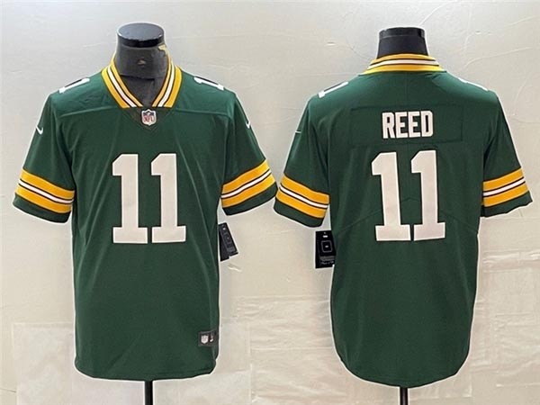 Men's Green Bay Packers #11 Jayden Reed Green Vapor Limited Jersey