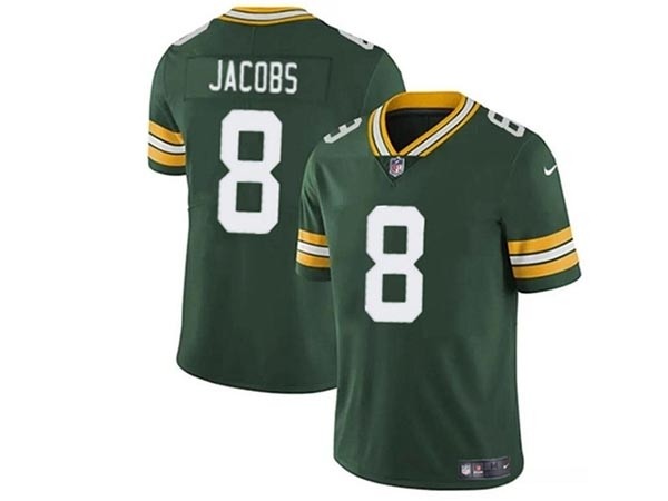 Men's Green Bay Packers #8 Josh Jacobs Green Vapor Limited Jersey