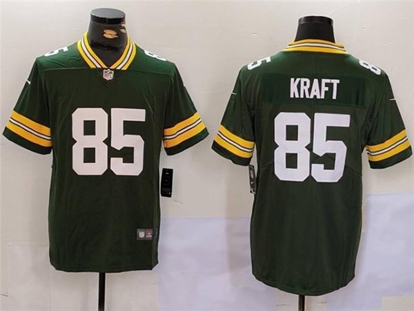 Men's Green Bay Packers #85 Tucker Kraft Green Vapor Limited Jersey