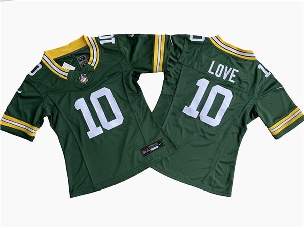 Women's Green Bay Packers #10 Jordan Love Green Vapor F.U.S.E Limited Jersey