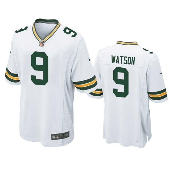 Youth Green Bay Packers #9 Christian Watson White Stitched Football Jersey