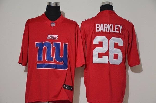 NFL New York Giants #26 Saquon Barkley Red Team Big Logo Vapor Untouchable Limited Jersey