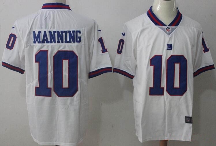 NFL New York Giants #10 Eli Manning White Rush Limited Jersey