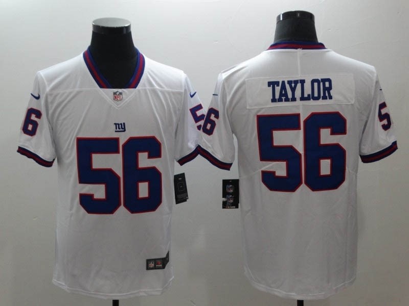 NFL New York Giants #56 Lawrence Taylor White Rush Limited Jersey