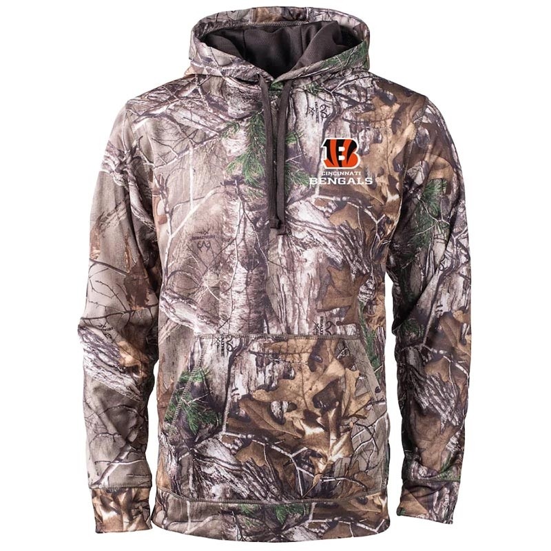 Men's Cincinnati Bengals Realtree Camouflage Champion Tech Fleece Pullover Hoodie