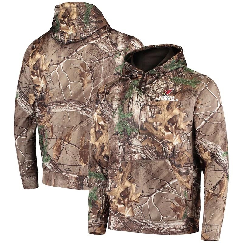 Men's Arizona Cardinals Realtree Camo Champion Tech Fleece Pullover Hoodie