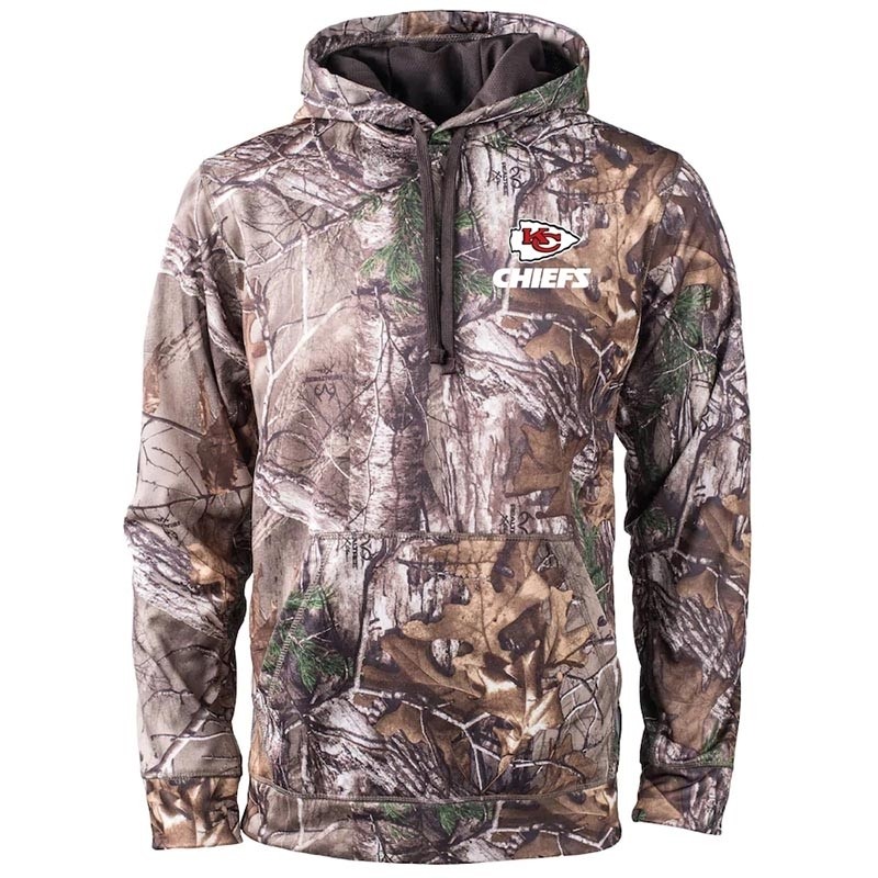 Men's Kansas City Chiefs Realtree Camouflage Champion Tech Fleece Pullover Hoodie