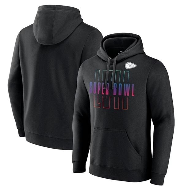 Men's Kansas City Chiefs Black Super Bowl LVII Open Sky Pullover Hoodie