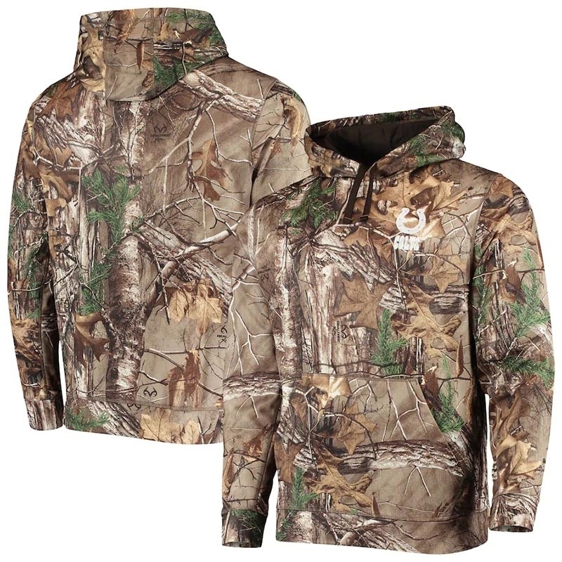 Men's Indianapolis Colts Realtree Camo Champion Tech Fleece Pullover Hoodie