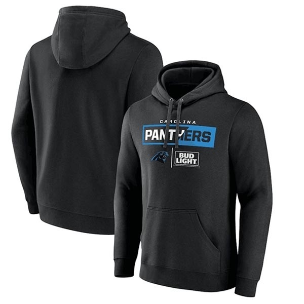 Men's Carolina Panthers Black X Bud Light Pullover Hoodie