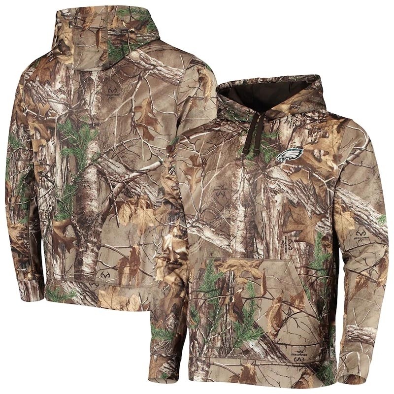 Men's Philadelphia Eagles Realtree Camo Champion Tech Fleece Pullover Hoodie