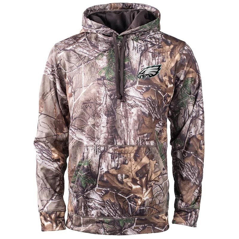 Men's Philadelphia Eagles Realtree Camouflage Champion Tech Fleece Pullover Hoodie