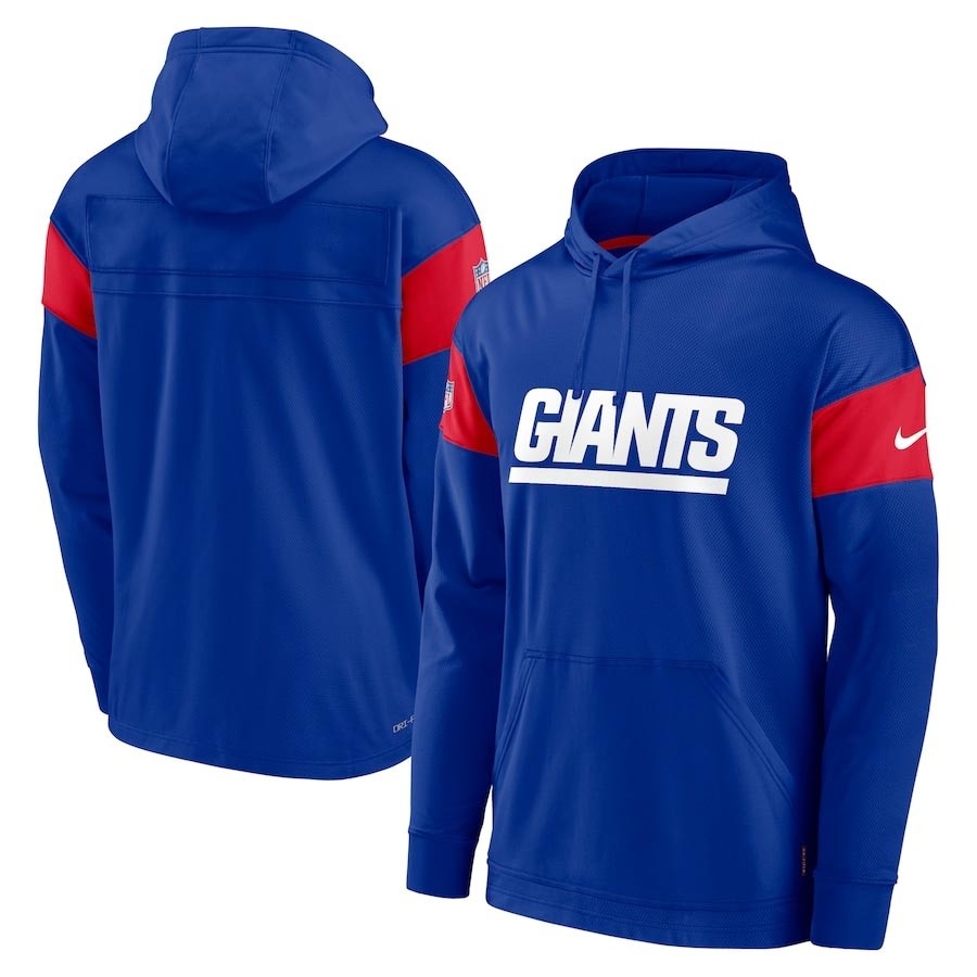 Men's New York Giants Royal Nike Team Logo Performance Pullover Hoodie