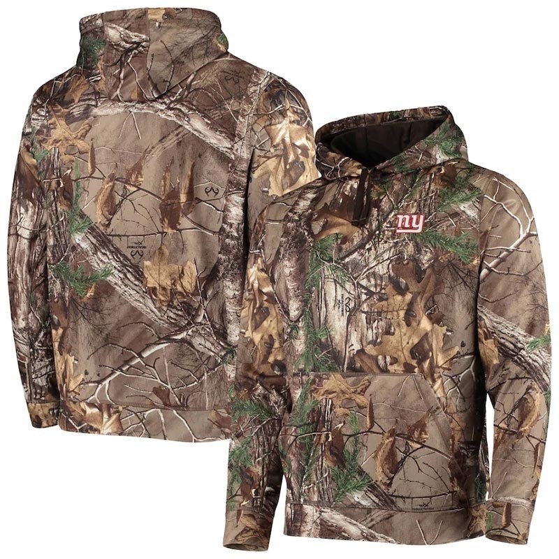 Men's New York Giants Realtree Camo Champion Tech Fleece Pullover Hoodie