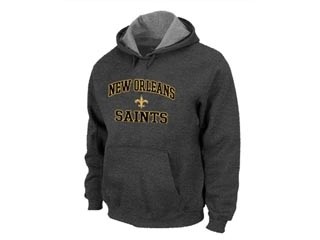 NFL New Orleans Sains Dark Gray Hoodies